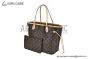 LV Neverfull MM Monogram Beige & Brown M46975