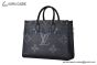 LV OnTheGo MM Bag Monogram Empreinte Leather Black M45595
