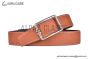 HERMES Tube H Belt Buckle & Noir / Orange Reversible Togo & Box 135 Leather Belt