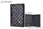 LV x TM Passport Cover Black Murakami Monogram Canvas M13414
