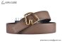 HERMES Tete de Cheval Belt Permabrass Buckle & Graphite / Craie Reversible Togo & Box 135 Leather Belt