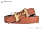 HERMES Constance Touareg Belt Permabrass Buckle & Noir / Orange Reversible Togo & Box 135 Leather Belt