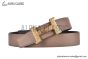 HERMES Constance Touareg Belt Permabrass Buckle & Graphite / Craie Reversible Epsom Leather Belt