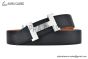 HERMES Constance Belt Buckle & Noir / Orange Reversible Epsom Leather Belt