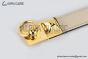 HERMES Lady Rivale Jean 18 YG Buckle & White Epsom Leather Belt