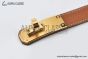 HERMES Lady Kelly 18 YG Buckle & Orange Epsom Leather Belt