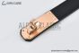 HERMES Lady Kelly 18 RG Buckle & Black Epsom Leather Belt