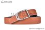 HERMES Jokey Belt Buckle & Noir / Orange Reversible Togo & Box 135 Leather Belt