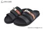 Hermes Jackson Black Epsom & Heritage Brown Leather Sandal
