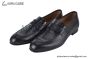 Hermes Paris Black Calf & Croco Patern Leather Loafer