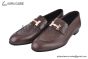 Hermes Paris Dark Brown Leather Loafer