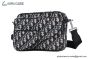 Dior Saddle Triple Pouch Beige & Black Dior Oblique Jacquard