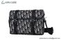Dior Hit the Road Messenger Bag with Flap Beige & Black Oblique Jacquard with Black Grained Calfskin