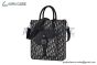 Dior Saddle Tote Bag Beige & Black Oblique Jacquard with Grained Calfskin