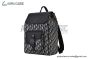 Dior Saddle Backpack with Flap Beige & Black Oblique Jacquard with Black Grained Calfskin
