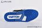 LV Trainer Sneaker Grained Leather Panda Blue 1ADF3A