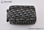 Dior Toiletry Bag Beige & Black Oblique Jacquard with Black Grained Calfskin
