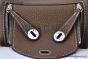 Hermes Mini Lindy Etoupe Togo Leather Palladium Hardware Fully Handmade