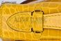 Hermes Mini Kelly Jaune Ambre Crocodile Leather Palladium Hardware Fully Handmade