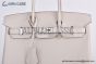 Hermes Birkin 25 Craie Togo Leather Palladium Hardware Fully Handmade