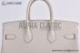 Hermes Birkin 25 Craie Togo Leather Palladium Hardware Fully Handmade