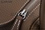 Hermes Mini Lindy Etoupe Togo Leather Palladium Hardware Fully Handmade