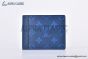 LV Multiple Wallet Blue Taiga Leather & Monogram Pacific Canvas M30299
