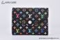 LV x TM Victorine Wallet Black Murakami Monogram Canvas M14163