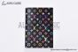 LV x TM Passport Cover Black Murakami Monogram Canvas M13414