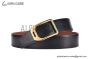 HERMES Jokey Belt Permabrass Buckle & Noir / Orange Reversible Togo & Box 135 Leather Belt