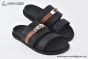 Hermes Jackson Black Epsom & Heritage Brown Leather Sandal