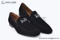Hermes Tenor Black Suede Leather Loafer