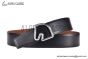 HERMES Tete de Cheval Belt Buckle & Noir / Orange Reversible Togo & Box 135 Leather Belt