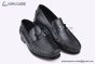 Hermes Karlo Black Smooth Leather Loafer with Black H Buckle