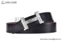 HERMES Constance Touareg Belt Buckle & Graphite / Craie Reversible Togo & Box 135 Leather Belt