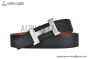 HERMES Constance Touareg Belt Buckle & Noir / Orange Reversible Epsom Leather Belt
