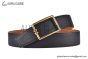 HERMES Tube H Belt Permabrass Buckle & Noir / Orange Reversible Epsom Leather Belt