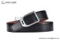 HERMES Jokey Belt Buckle & Noir / Orange Reversible Togo & Box 135 Leather Belt