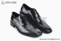 Balenciaga Black Waxed Leather Derby