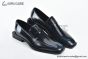 Balenciaga Gradient Blue/Black Waxed Leather Loafer