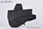 Dior Saddle Bag Black Grained Calfskin White Stiches