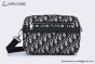 Dior Safari Bag with Strap Beige & Black Oblique Jacquard