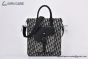 Dior Saddle Tote Bag Beige & Black Oblique Jacquard with Grained Calfskin