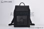 Dior Saddle Backpack with Flap Black Oblique Jacquard with Black Grained Calfskin
