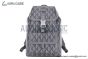 Dior Hit the Road Backpack Gray Diamond Canvas with Smooth Calfskin