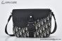 Dior Small Saddle Messenger Bag with Flap Beige & Black Oblique Jacquard with Black Grained Calfskin