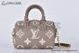 LV Speedy Bandoulière 20 Bag Monogram Empreinte Leather Gray M46575