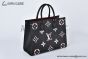LV OnTheGo MM Bag Monogram Empreinte Leather Black M45495
