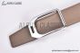 HERMES Jokey Belt Buckle & Graphite / Craie Reversible Epsom Leather Belt