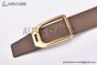 HERMES Jokey Belt Permabrass Buckle & Graphite / Craie Reversible Togo & Box 135 Leather Belt